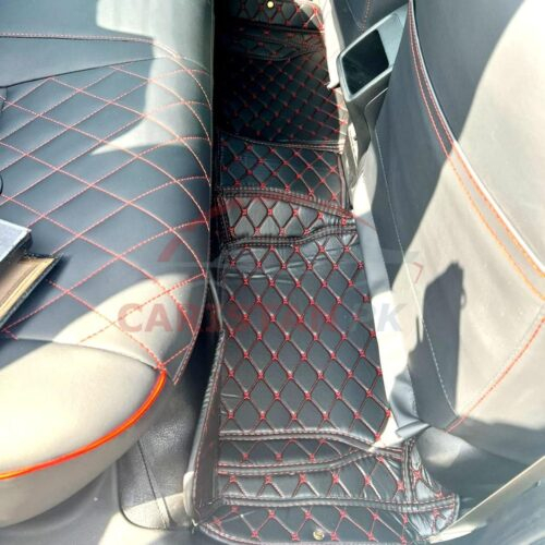 Honda City 7D Floor Mats Black With Red Stitch 2022 Model & Onwards