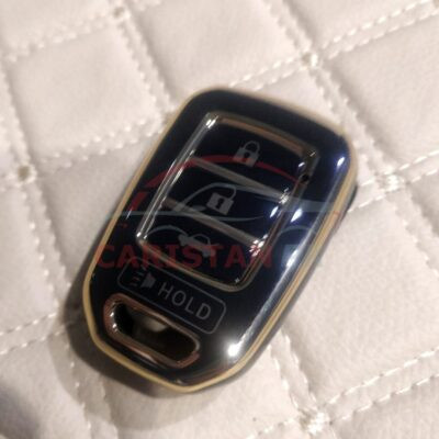 Honda City TPU Plastic Protection Key Cover Black Golden 2022 Model & Onwards 1