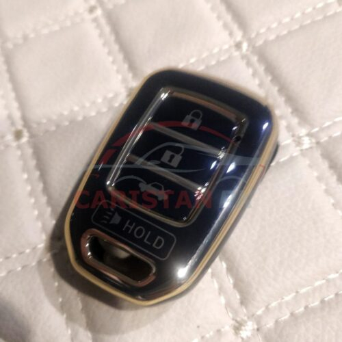 Honda City TPU Plastic Protection Key Cover Black Golden 2022 Model & Onwards 1