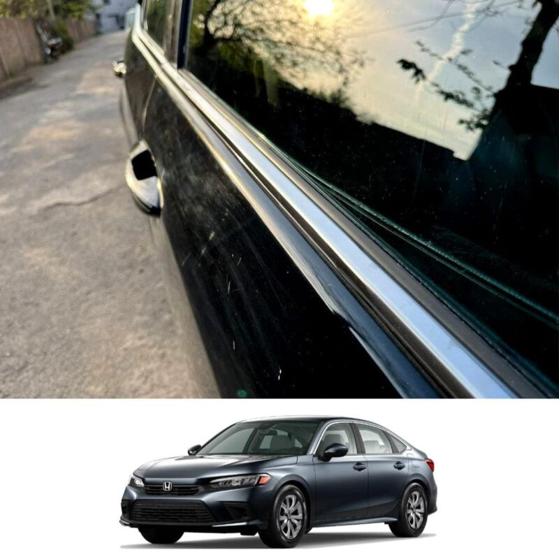 Honda Civic Window Chrome Weather Strip 2022 Model & Onwards Honda Civic Window Chrome Weather Strip 2022 Model & Onwards