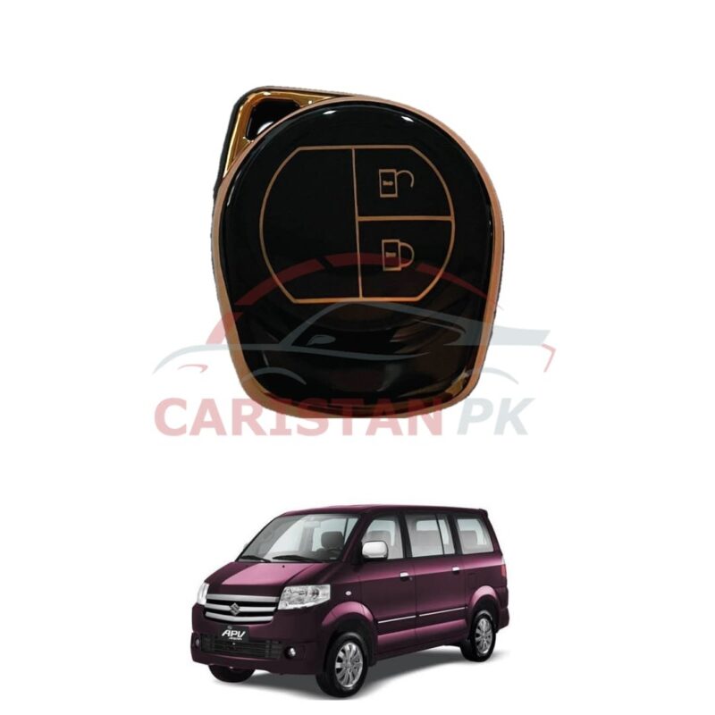 Suzuki APV TPU Plastic Key Cover Black Golden Suzuki APV TPU Plastic Key Cover Black Golden