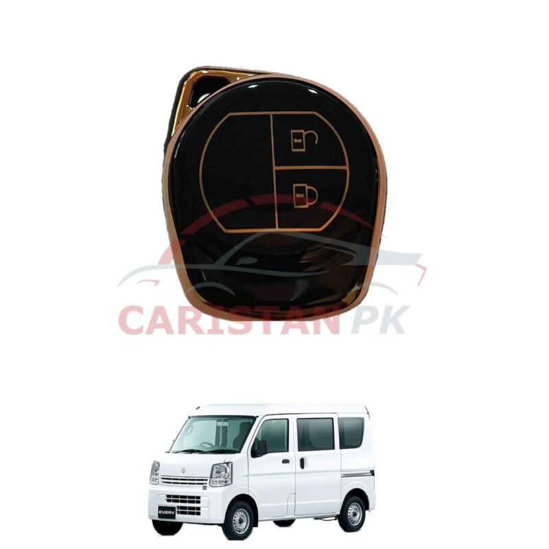 Suzuki Every TPU Plastic Key Cover Black Golden 2007-18