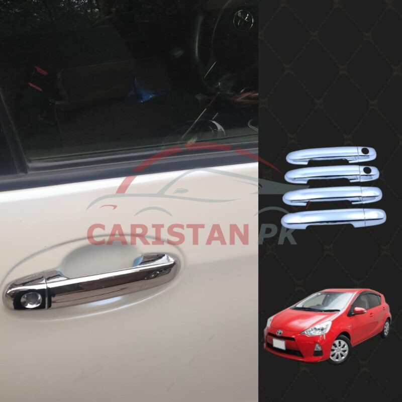 Toyota Aqua Chrome Door Handle Covers Design A 2011-16 Toyota Aqua Chrome Door Handle Covers Design A 2011-16