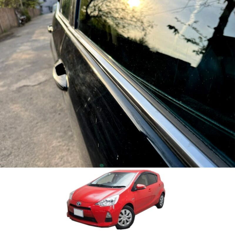 Toyota Aqua Window Chrome Weather Strip 2011-16 Toyota Aqua Window Chrome Weather Strip 2011-16