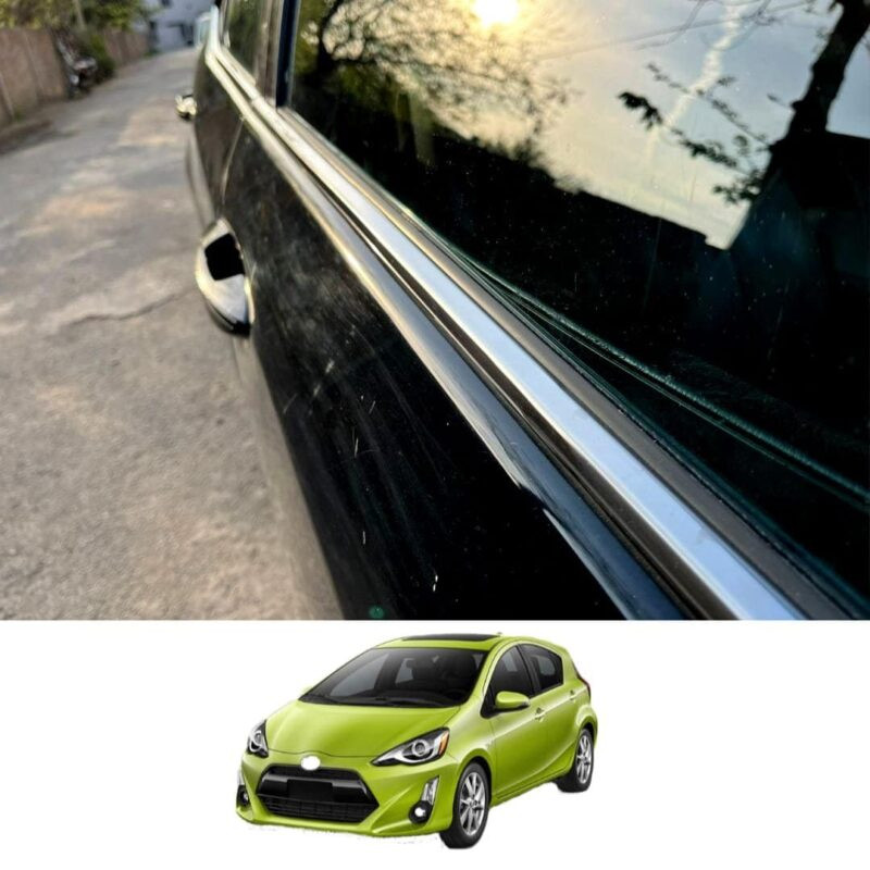 Toyota Aqua Window Chrome Weather Strip 2017-22 Toyota Aqua Window Chrome Weather Strip 2017-22