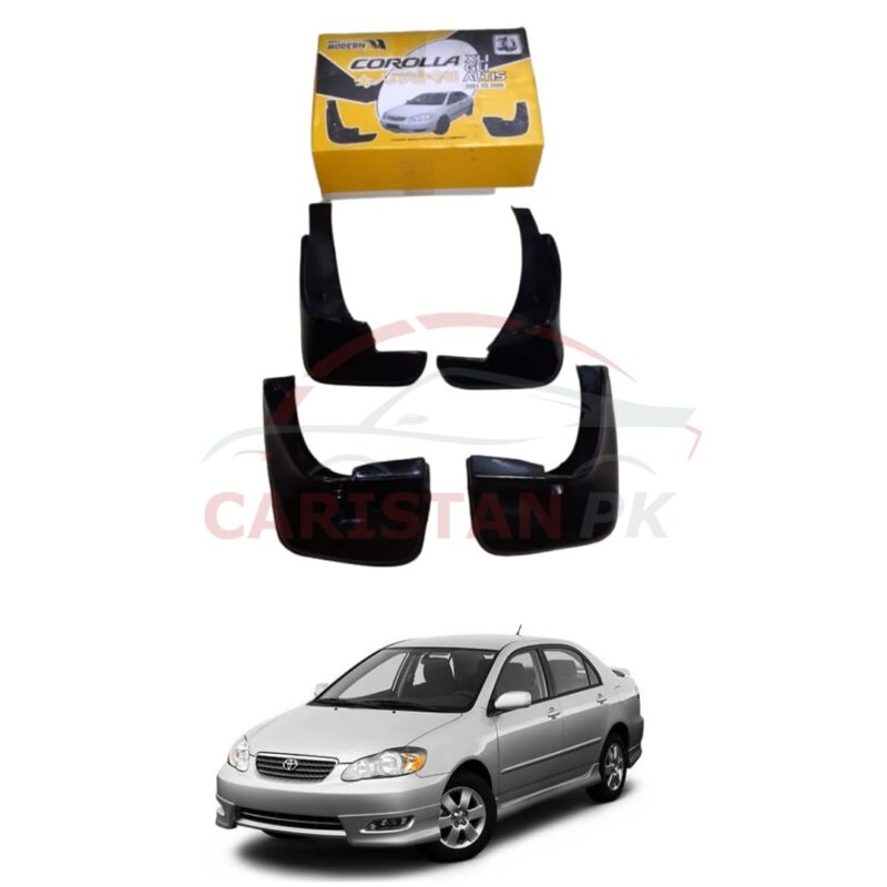 Toyota Corolla Mud Flaps Splash Guards Black 2002-08