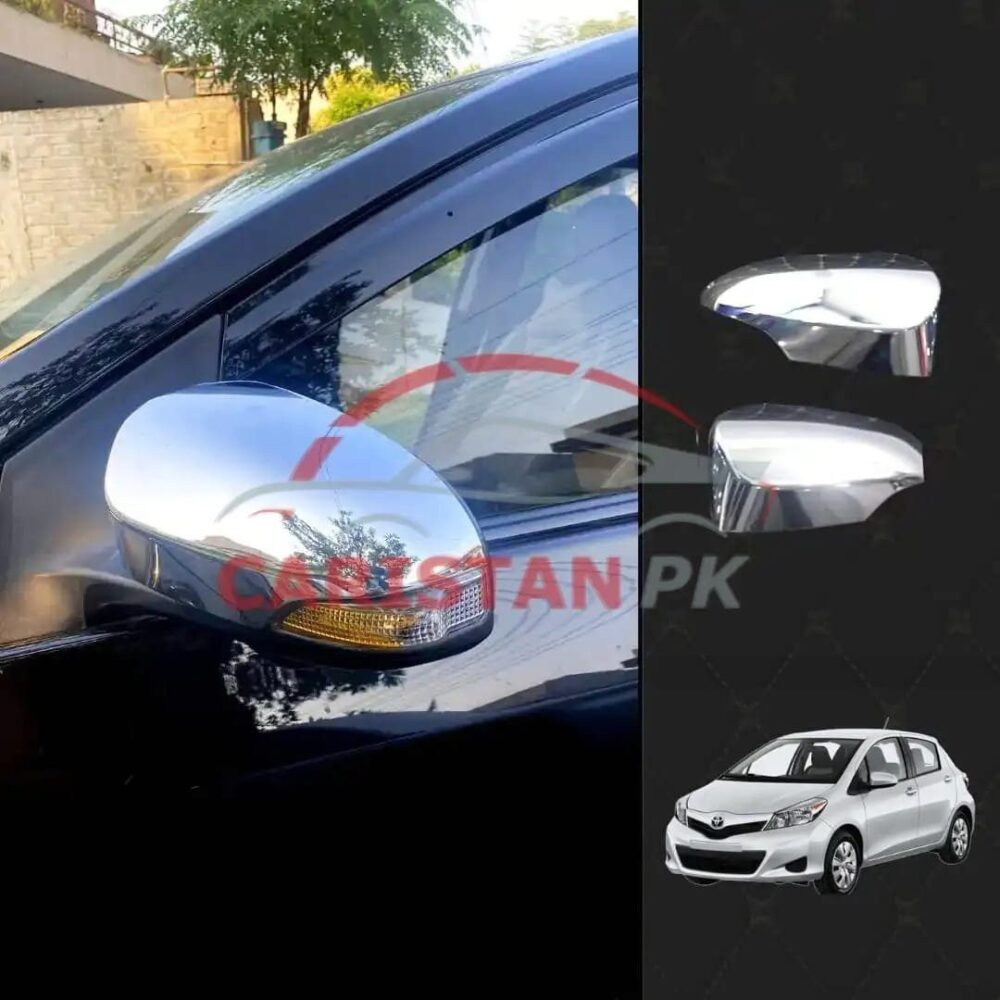 Toyota Vitz Chrome Side Mirror Cover 2011-16 Toyota Vitz Chrome Side Mirror Cover 2011-16