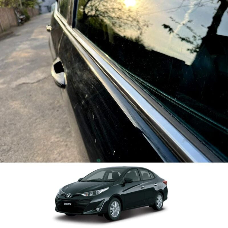 Toyota Yaris Window Chrome Weather Strip 22 Piece
