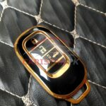 Honda Civic TPU Plastic Protection Key Cover 4 Button Black Golden 2016-21 1
