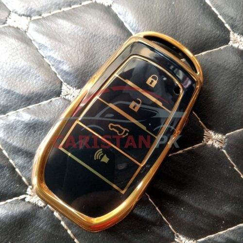 Hyundai Sonata TPU Plastic Protection Key Cover Black Golden 1