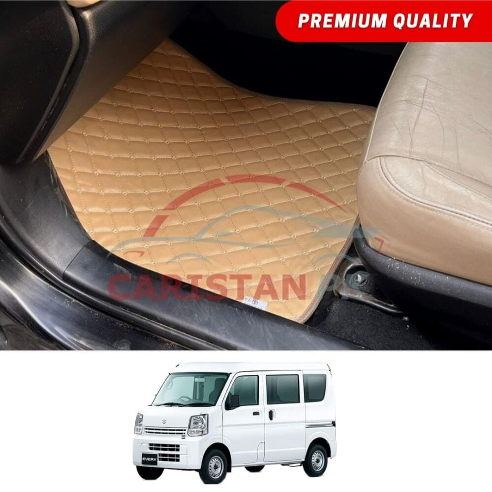 Suzuki Every Flat Style 7D Floor Mats Beige Stitch 2007-18