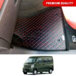 Suzuki Every Flat Style 7D Floor Mats Black With Red Stitch 2019-24
