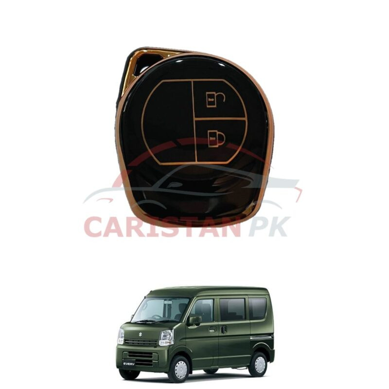 Suzuki Every TPU Plastic Key Cover Black Golden 2019-24