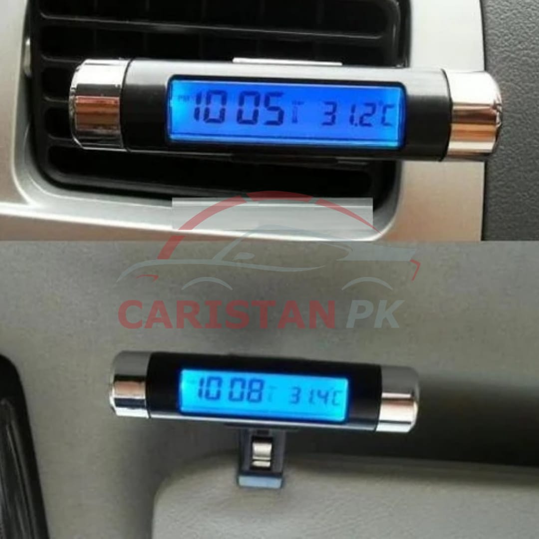 Digital Car Air Vent Thermometer Clock