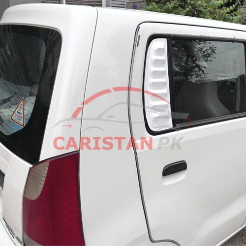 Suzuki Wagon R Quarter Glass Evo Louver Cover Vent Set Pakistan Variant White 4
