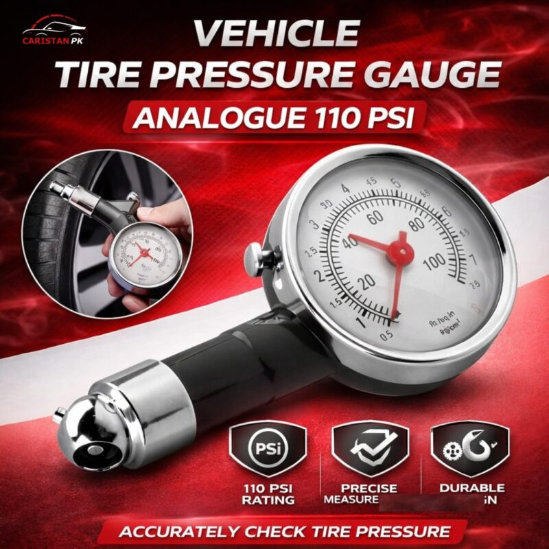 Vehicle Tire Pressure Gauge Analogue 110 PSI