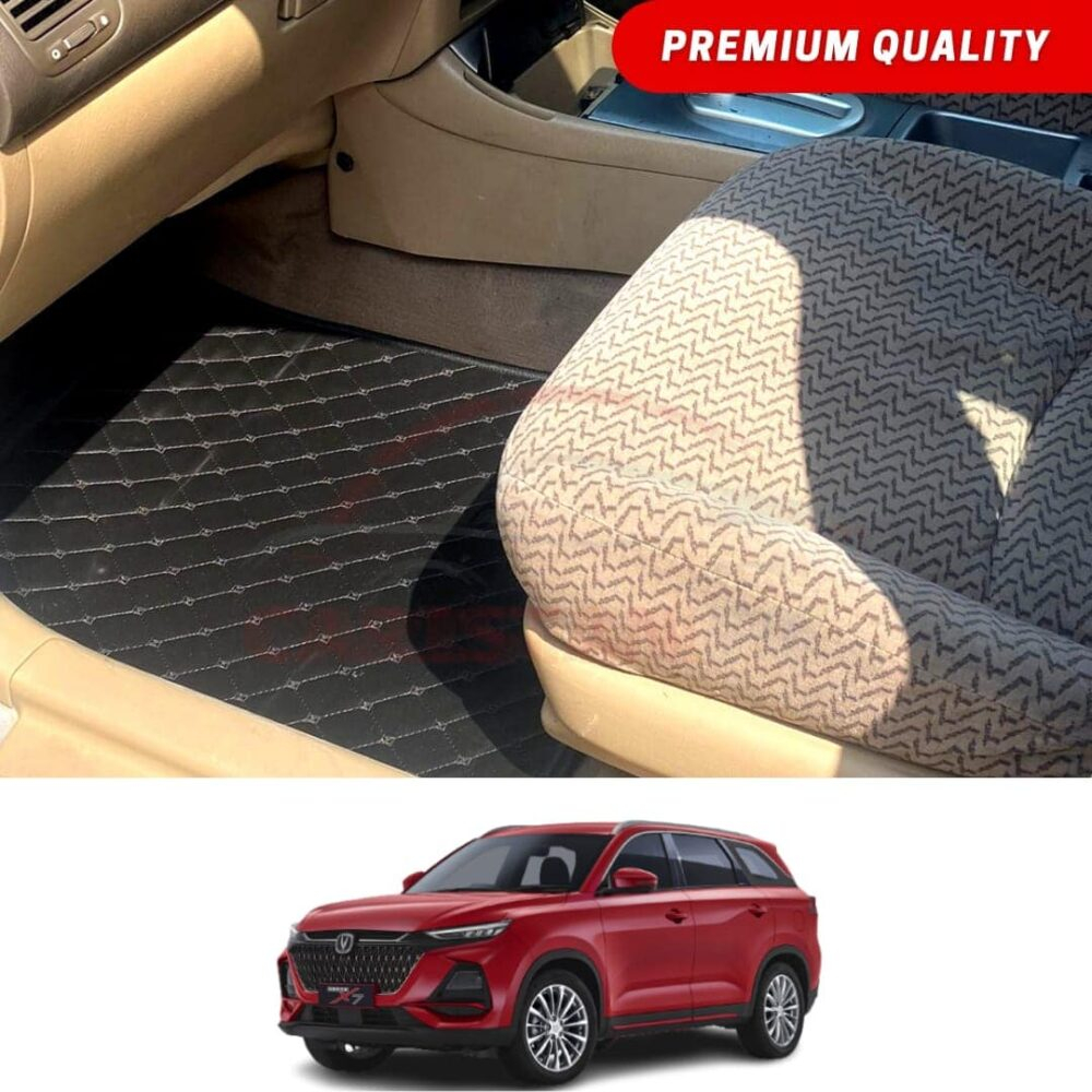 Changan Oshan X7 Flat Style 7D Floor Mats Black