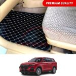 Changan Oshan X7 Flat Style 7D Floor Mats Black With Beige Stitch