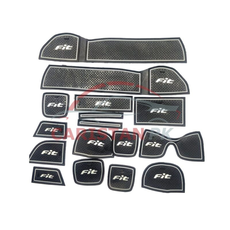 Honda Fit Non-Slip Interior Protection Mats White 2014-19 Honda Fit Non-Slip Interior Protection Mats White 2014-19