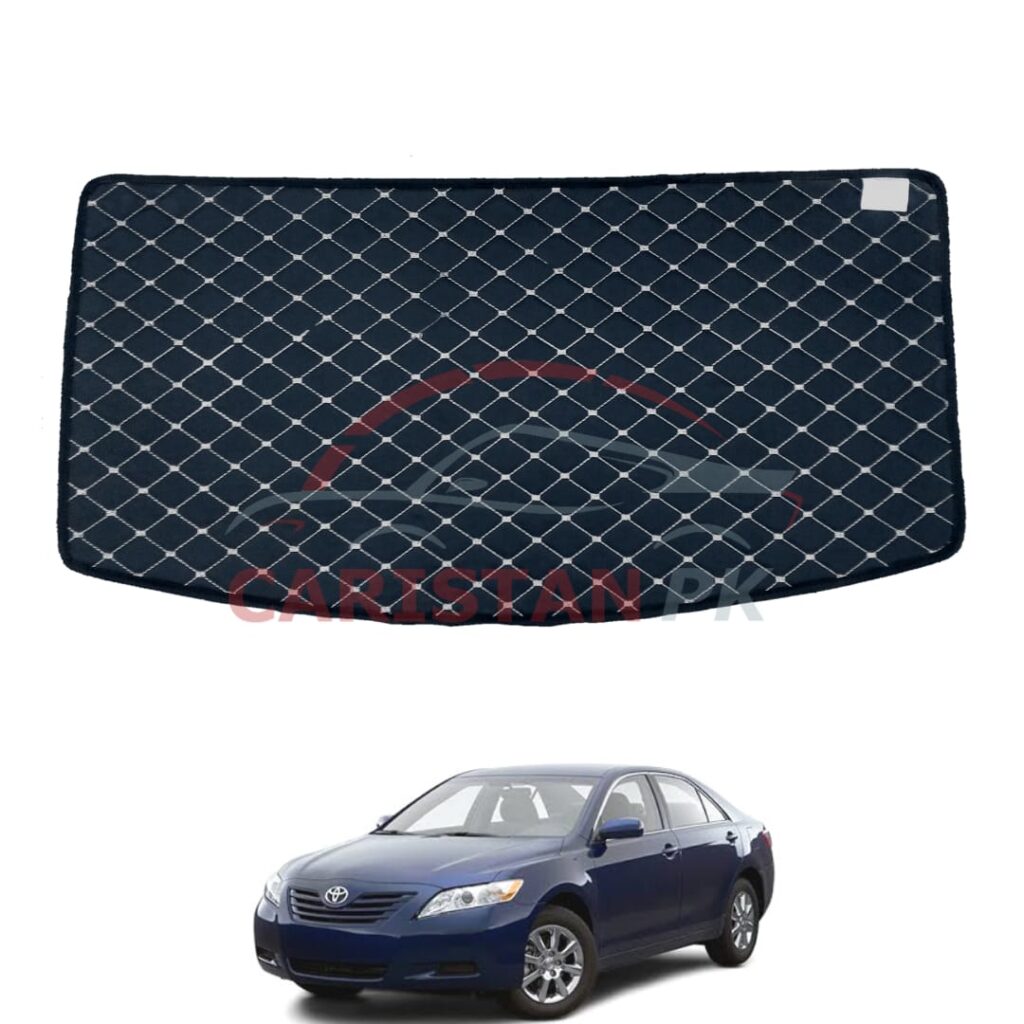 Toyota Camry 7D Trunk Protection Mat Black With Beige Stitch 2006-11