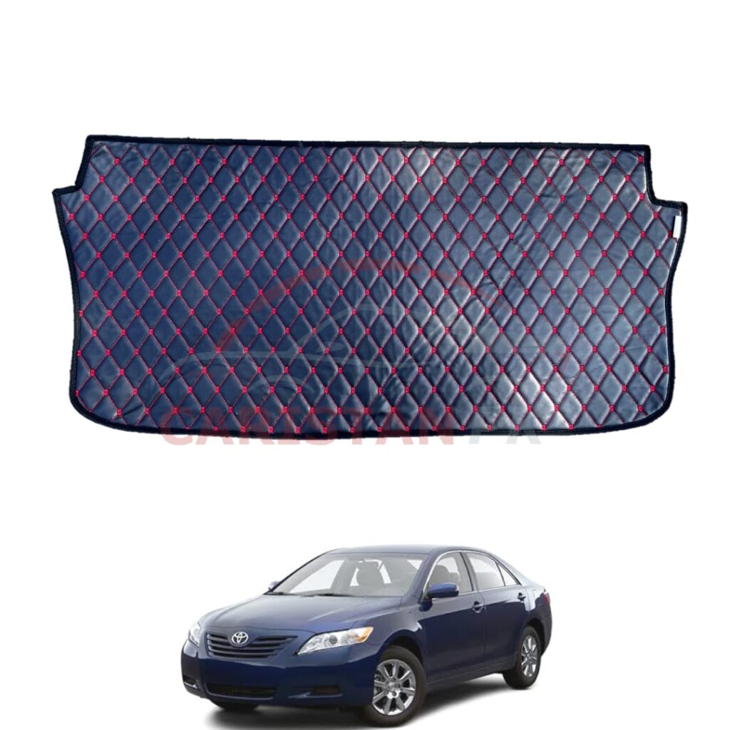 Toyota Camry 7D Trunk Protection Mat Black With Red Stitch 2006-11