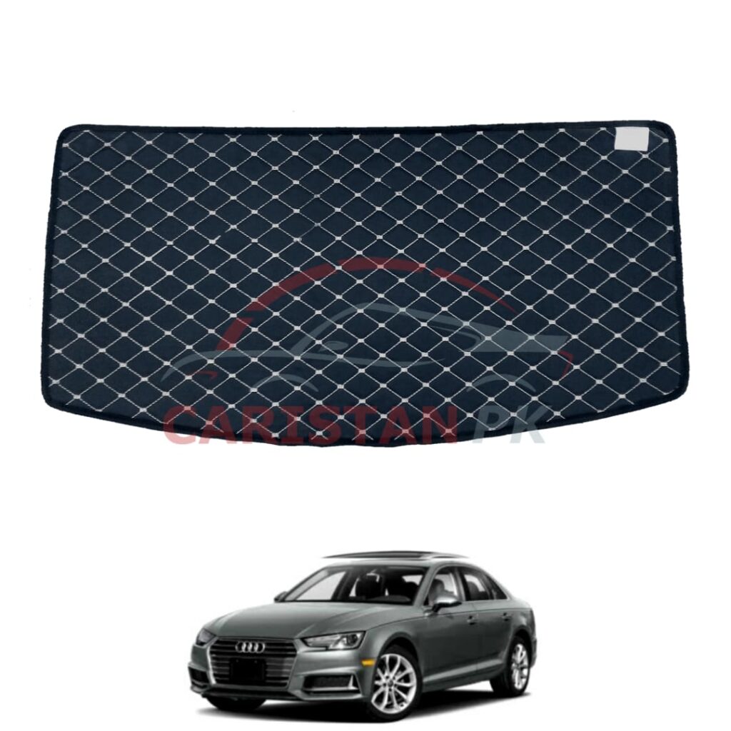 Audi A4 7D Trunk Protection Mat Black With Beige Stitch 2014-19