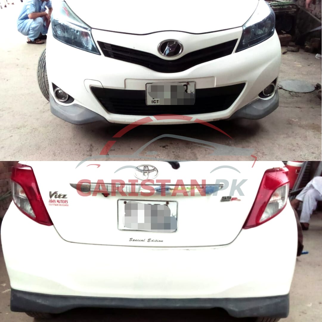 Unpainted Toyota Vitz Fiber Glass Body Kit B 2011-16 2 Pc