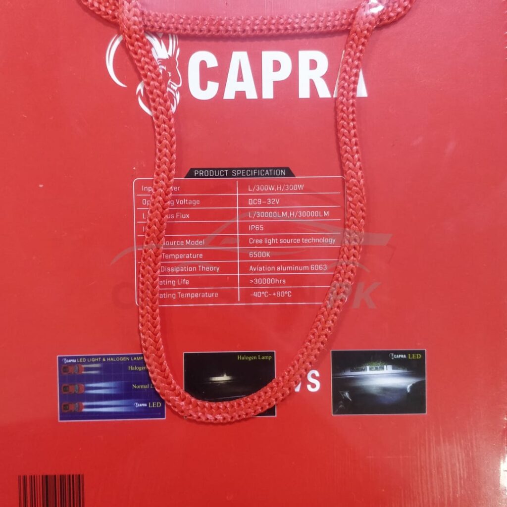 Capra Super Bright Canbus Function 300 Watt LED Light H4 H11 9005 2
