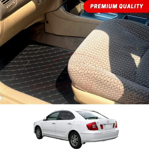Toyota Premio Flat Style 7D Floor Mats Black 2002-06