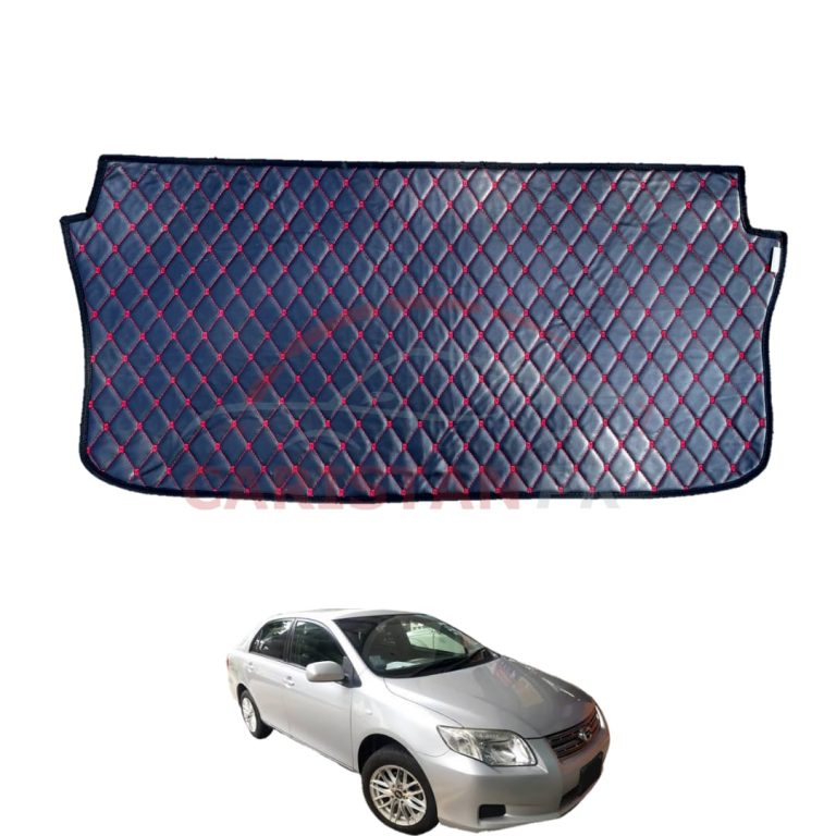 Toyota Corolla Axio 7D Trunk Protection Mat Black With Red Stitch 2006-12