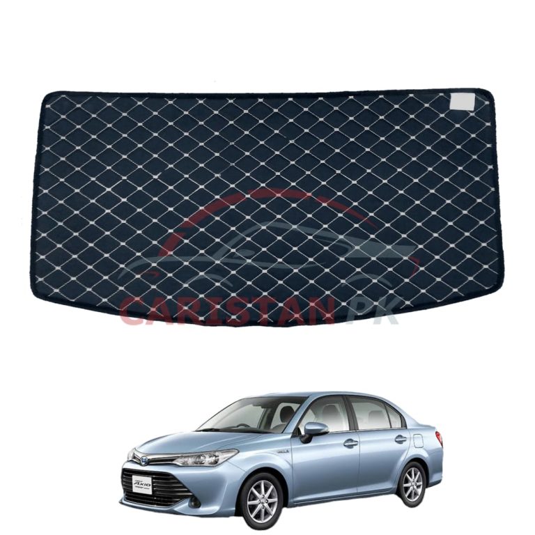 Toyota Corolla Axio 7D Trunk Protection Mat Black With Beige Stitch 2014-22