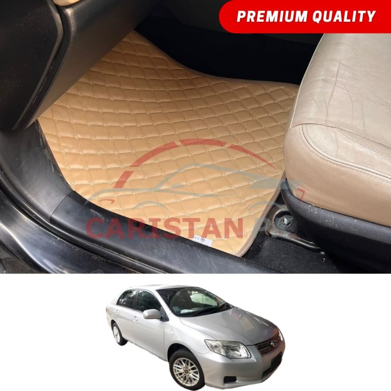 Toyota Corolla Axio Flat Style 7D Floor Mats Beige Stitch 2006-12