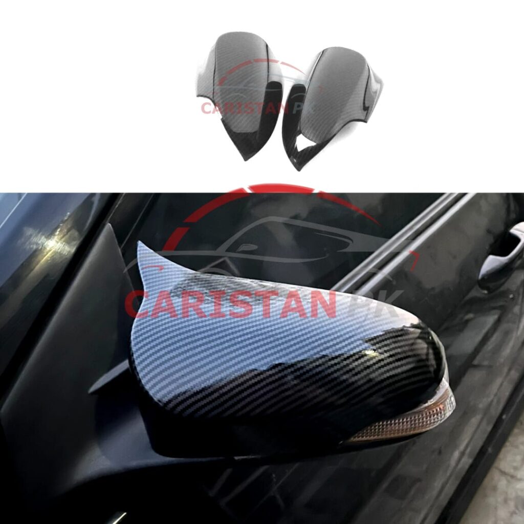 Toyota Vitz Batman Style Carbon Fiber Side Mirror Cover 2011-23
