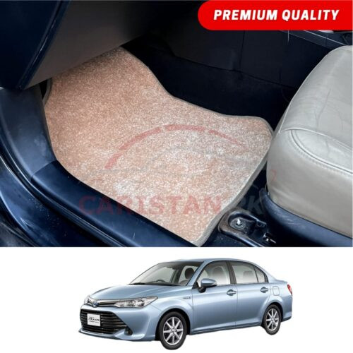 Toyota Corolla Axio Premium Carpet Floor Mats Beige 2014-22 Model