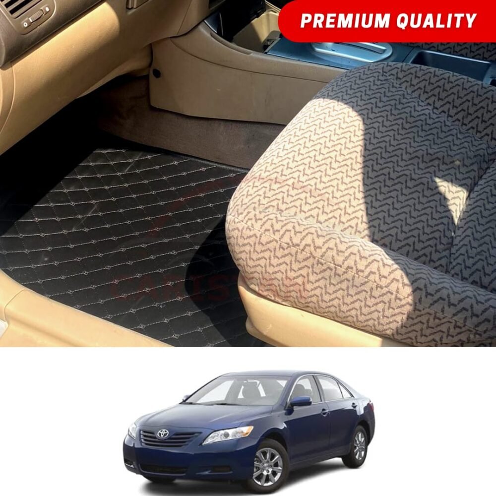 Toyota Camry Flat Style 7D Floor Mats Black 2006-11