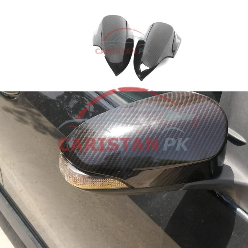 Toyota Corolla Axio Carbon Fiber Side Mirror Cover 2014-25