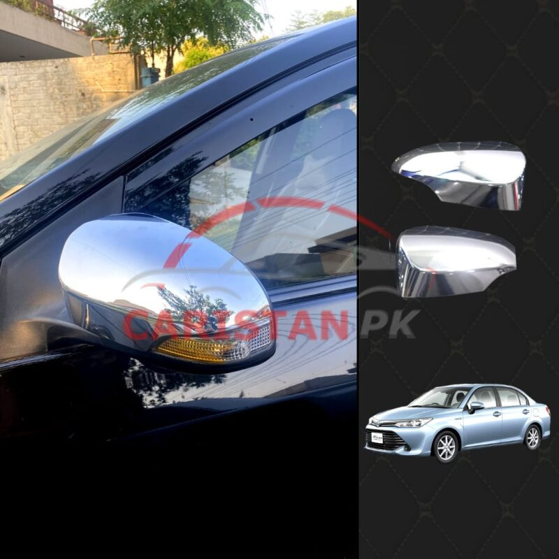 Toyota Corolla Axio Chrome Side Mirror Cover 2014-25 Toyota Corolla Axio Chrome Side Mirror Cover 2014-25