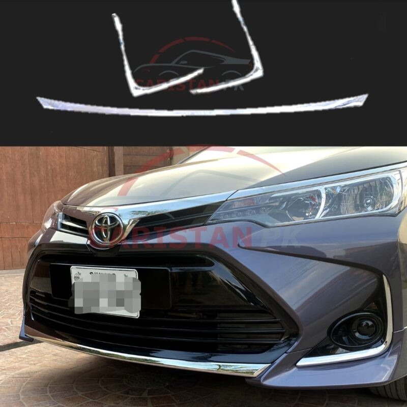 Toyota Corolla X Bumper Chrome Trim 3 Piece Toyota Corolla X Bumper Chrome Trim 3 Piece