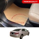 Toyota Premio Flat Style 7D Floor Mats Beige Stitch 2007-15