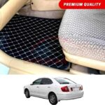 Toyota Premio Flat Style 7D Floor Mats Black With Beige Stitch 2002-06