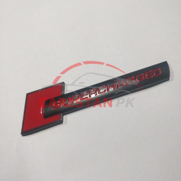 Super Charged Car Emblem Black Red 4