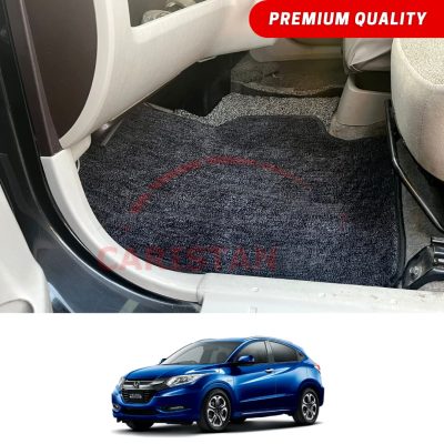 Honda Vezel Premium Carpet Floor Mats Black Grey
