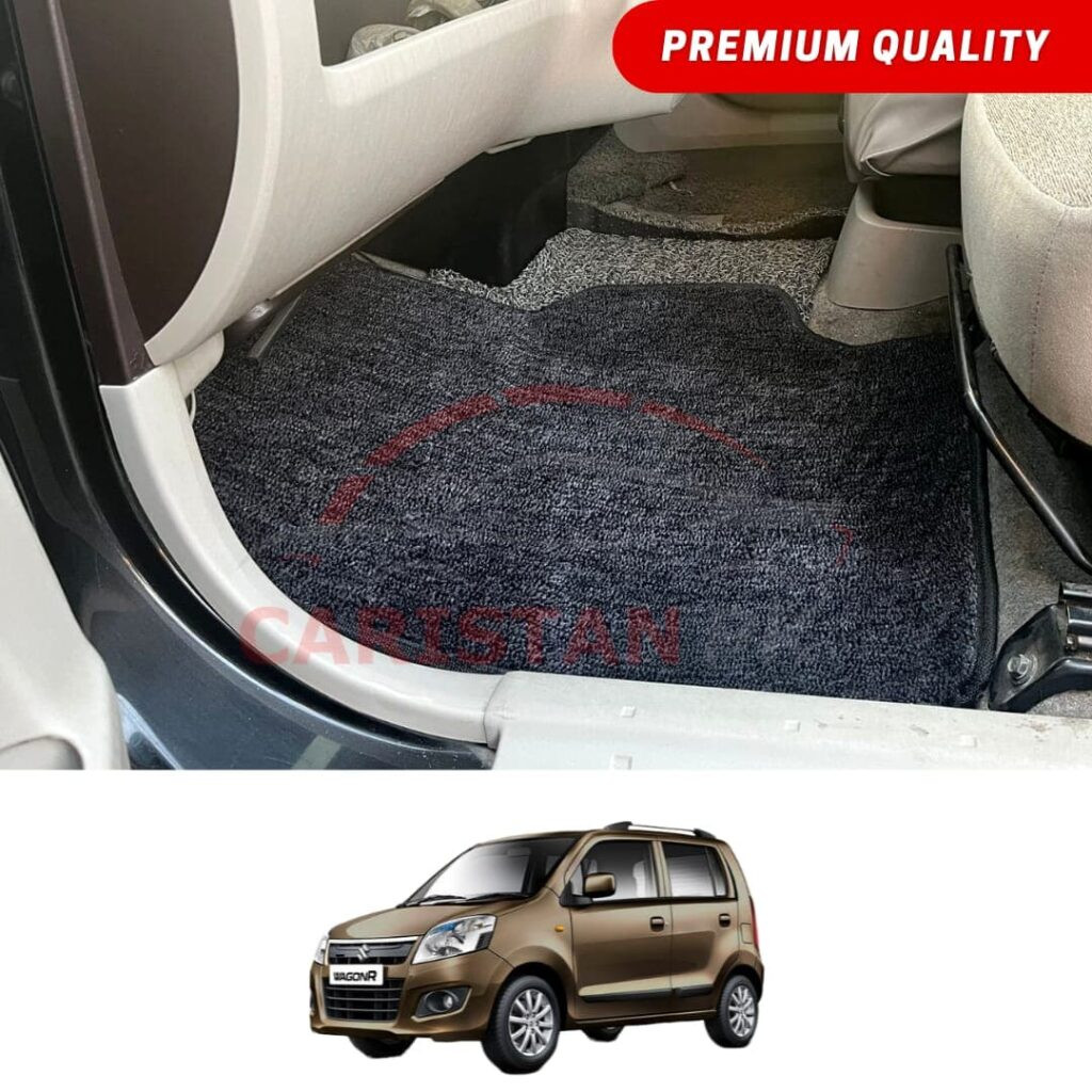 Suzuki Wagon R Pakistan Variant Premium Carpet Floor Mats Black Grey