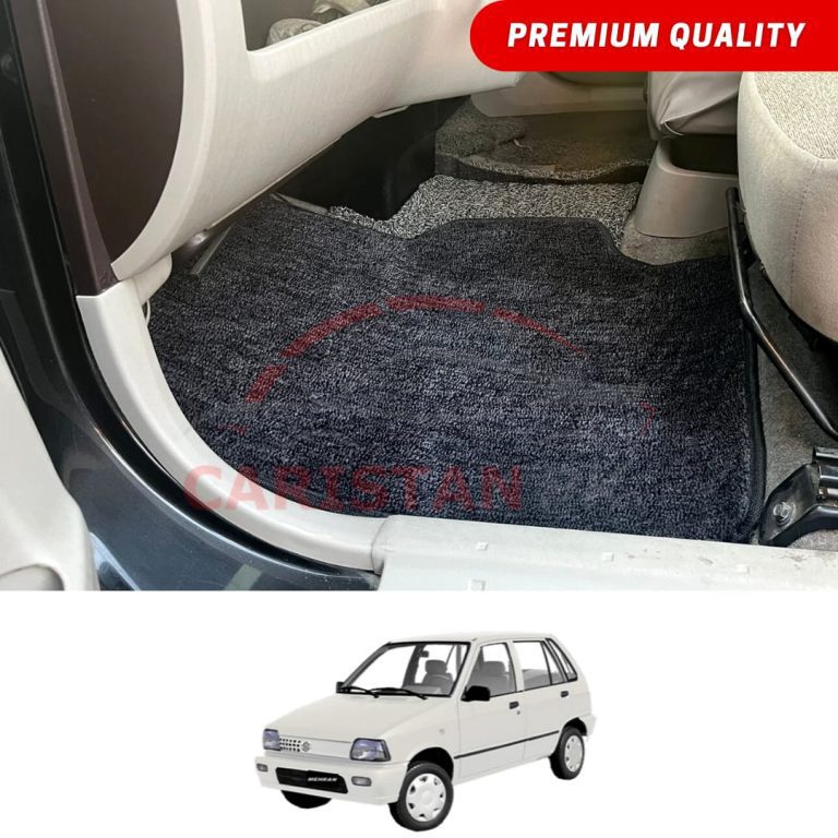 Suzuki Mehran Premium Carpet Floor Mats Black Grey