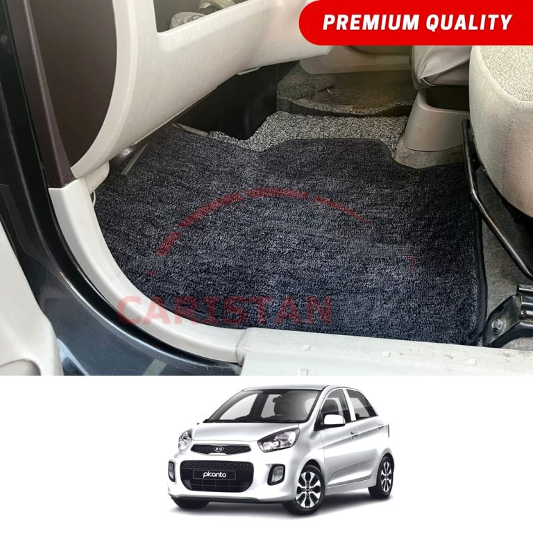 KIA Picanto Premium Carpet Floor Mats Black Grey