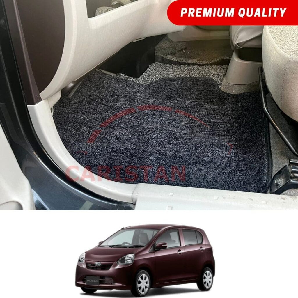 Daihatsu Mira Premium Carpet Floor Mats Black Grey 2012-16