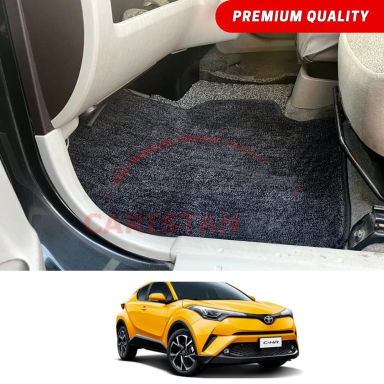 Toyota CHR Premium Carpet Floor Mats Black Grey