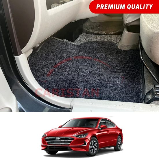 Hyundai Sonata Premium Carpet Floor Mats Black Grey