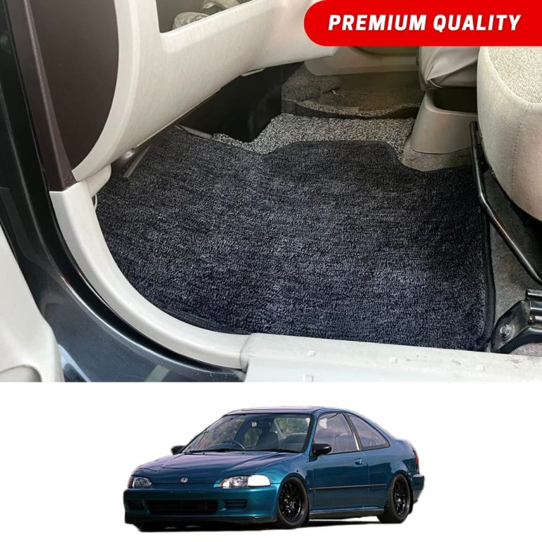 Honda Civic Dolphin Premium Carpet Floor Mats Black Grey