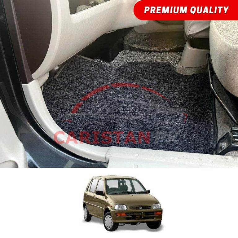 Daihatsu Cuore Premium Carpet Floor Mats Black Grey